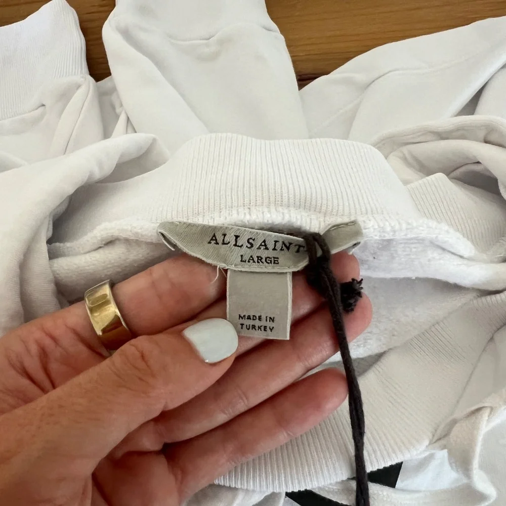NWT ALL SAINTS ETIE White Hoodie - Picture 6 of 6
